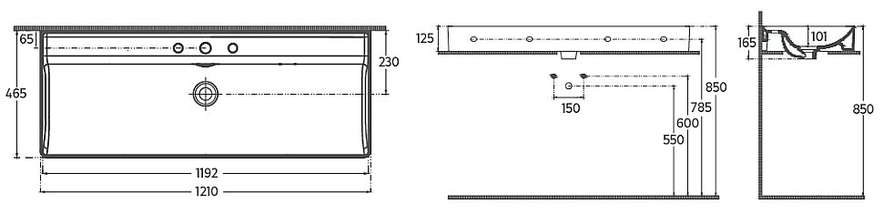 Раковина ISVEA Vea 121 10VAS5120I белая купить в интернет-магазине Sanbest