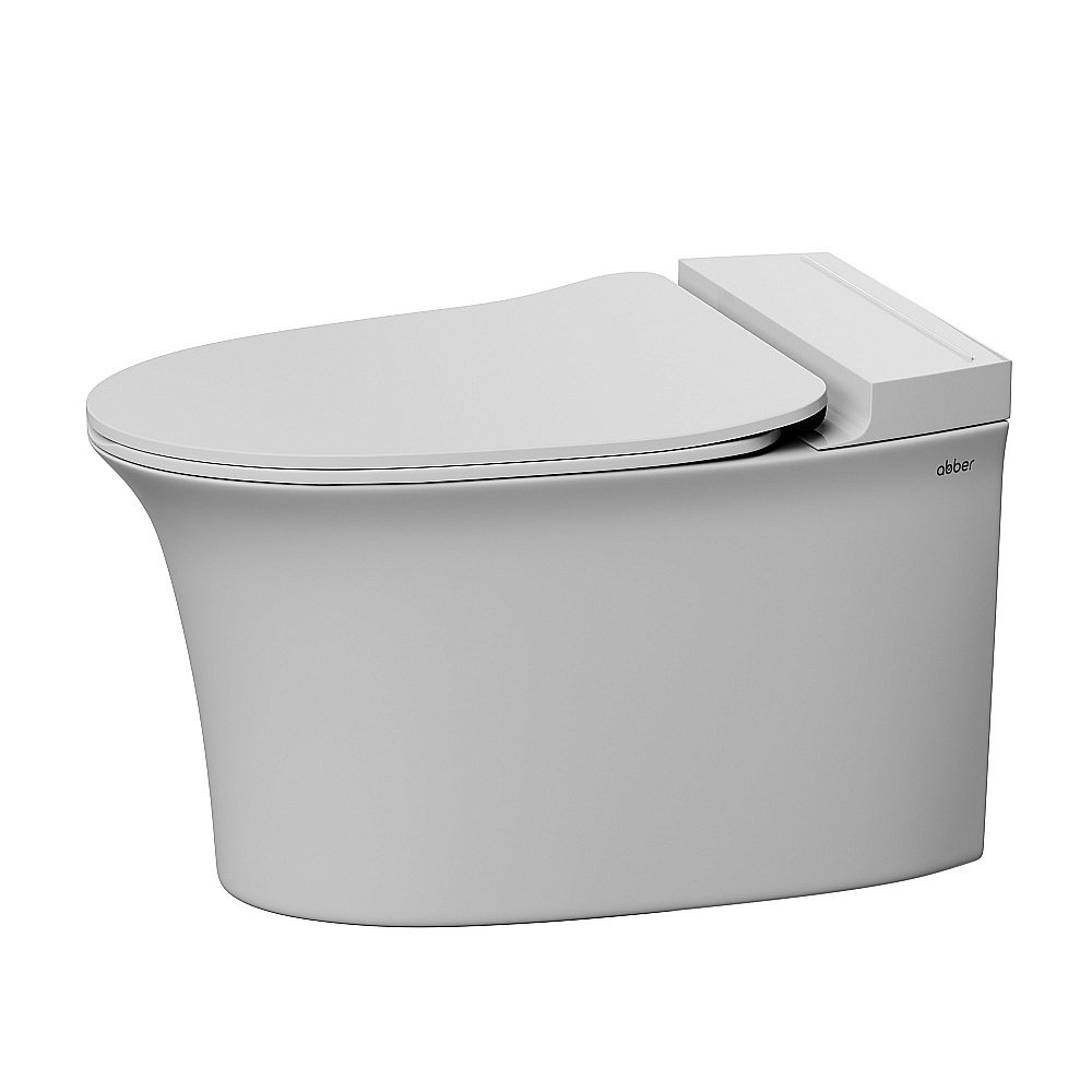 Унитаз подвесной Abber Bequem AC1124P белый, с крышкой микролифт купить в интернет-магазине Sanbest