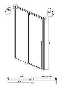 Душевой уголок Ambassador Intense IBB 110022203IBB-80IBB 140х80 стекло тонированное/профиль черный купить в интернет-магазине Sanbest