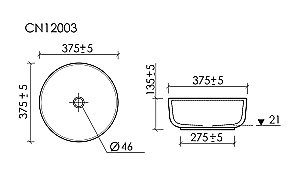 Раковина Ceramica Nova Taycan CN12003 белая купить в интернет-магазине Sanbest