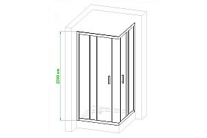 Душевой уголок Royal Bath RB11595HPD-C 95х115 матовый купить в интернет-магазине Sanbest