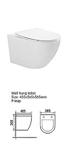 Унитаз подвесной Taliente Amato Vortex AM45005 безободковый, смыв торнадо, с крышкой микролифт, белый купить в интернет-магазине Sanbest
