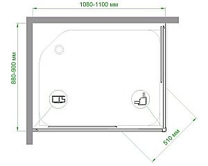 Душевой уголок Royal Bath RB9110HPD-C 110х90 матовый купить в интернет-магазине Sanbest