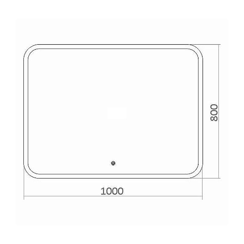 Зеркало Azario Стив 100х80 с подогревом в ванную от интернет-магазине сантехники Sanbest