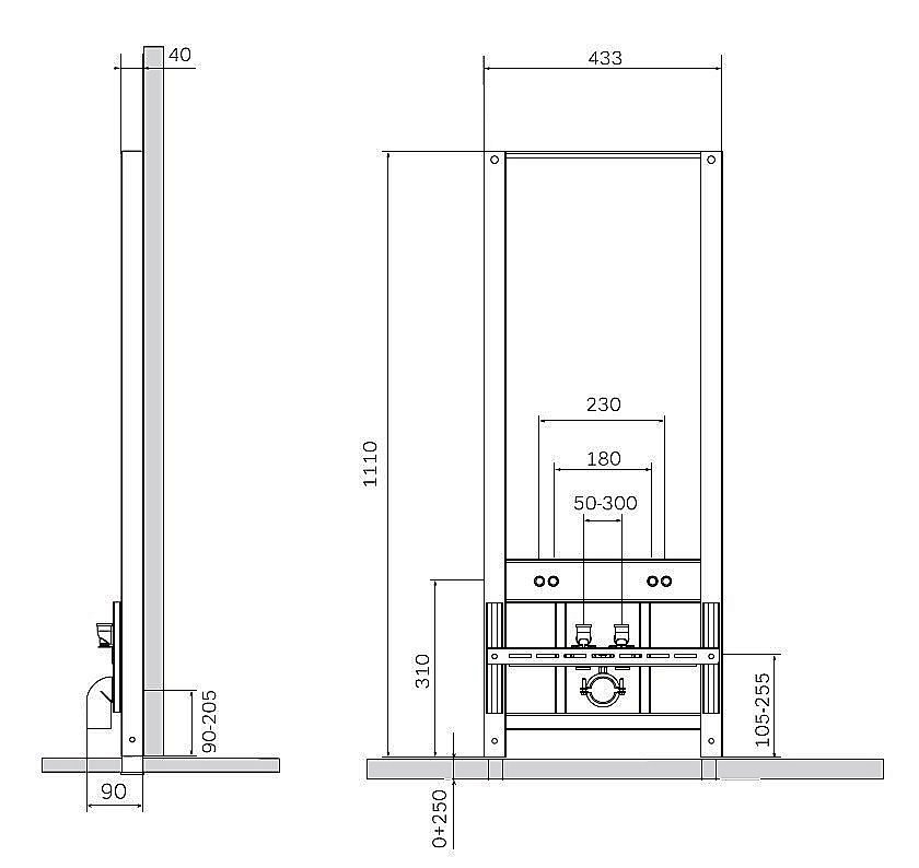 Система инсталляции для биде AM.PM I032701 купить в интернет-магазине сантехники Sanbest