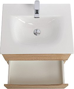 Тумба с раковиной BelBagno MARINO-CER-N-600-2C-SO-WO-P Rovere Bianco для ванной в интернет-магазине Sanbest