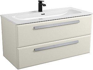 Тумба с раковиной Cezares ECO-CER-N 100 ECO-CER-N-1000-2C-SO-AS-P альпака брашированная для ванной в интернет-магазине Sanbest