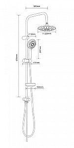 Душевая система Orange S06cr хром купить в интернет-магазине сантехники Sanbest