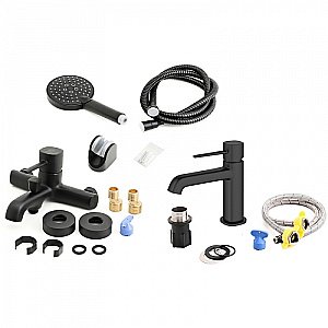 Набор смесителей Orange Karl M05-311b черный купить в интернет-магазине сантехники Sanbest