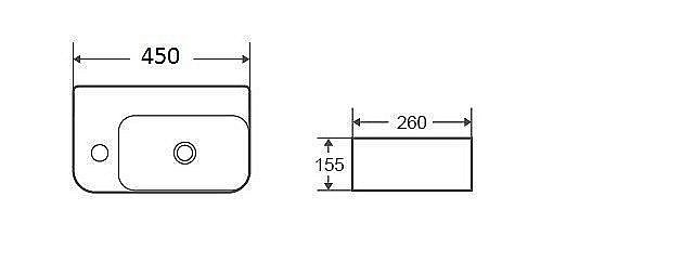 Подвесная раковина WeltWasser WW AISBACH 5117 45 белая купить в интернет-магазине Sanbest