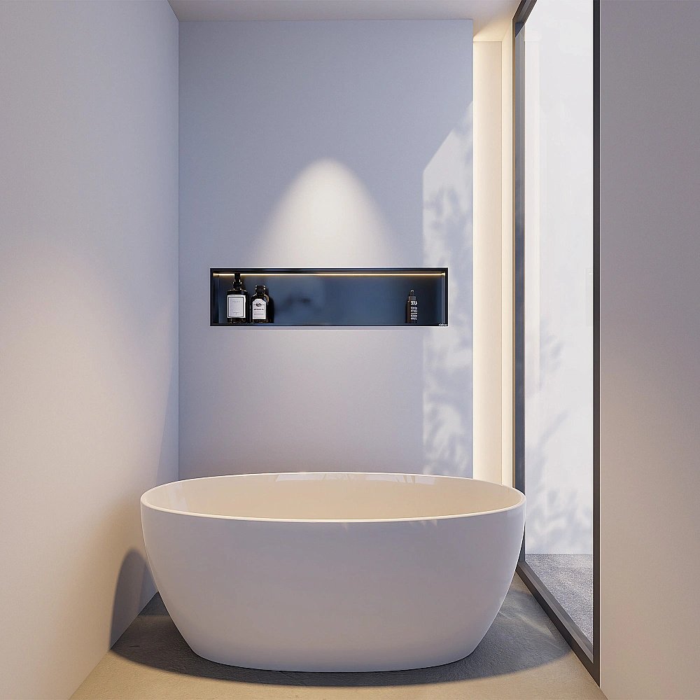 Скрытая настенная ниша Abber Nischen AN3006MB черная матовая купить в интернет-магазине сантехники Sanbest