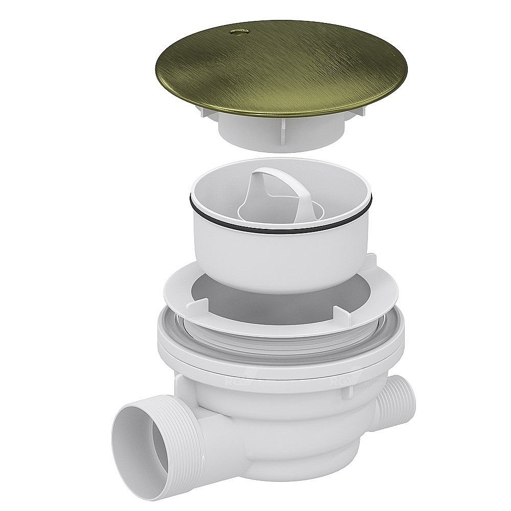 Сифон для поддона RGW QYD-01 бронза купить в интернет-магазине сантехники Sanbest