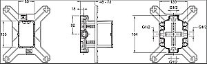 Система скрытого монтажа Jacob Delafon MODULO 98699D-NF купить в интернет-магазине сантехники Sanbest