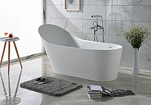 Ванна из искусственного камня TIMO solid KIRSTI1785L 178х76 белая купить в интернет-магазине Sanbest