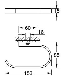 Держатель для туалетной бумаги GROHE Selection 41220KF0 фантомный чёрный купить в интернет-магазине сантехники Sanbest