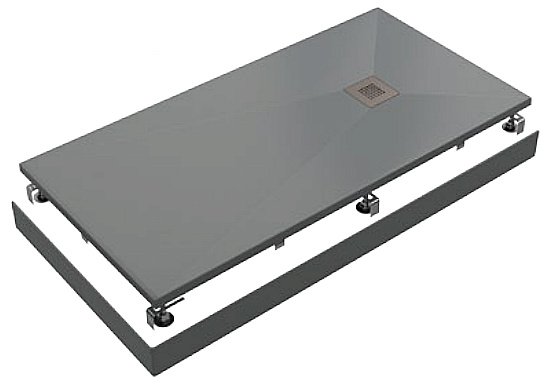 Поддон литьевой Good Door Essentia 80x160 Графит купить в интернет-магазине Sanbest