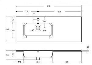 Тумба с раковиной BelBagno ETNA-1200-2C-1A-SO-BL Bianco Lucido для ванной в интернет-магазине Sanbest
