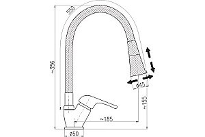 Смеситель для кухни Rav-Slezak Sazava SA506.5/13S серый/хром купить в интернет-магазине сантехники Sanbest