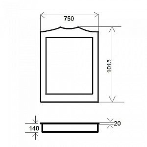 Зеркало Orange Классик F7-75ZE3 в ванную от интернет-магазине сантехники Sanbest