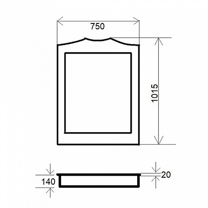 Зеркало Orange Классик F7-75ZE3 в ванную от интернет-магазине сантехники Sanbest