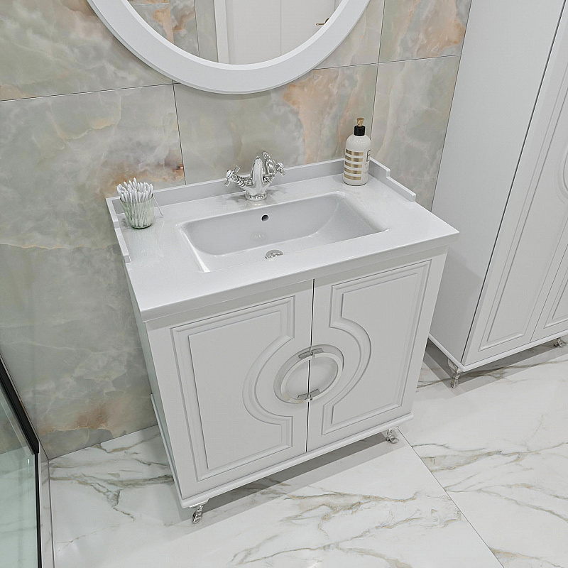 Тумба с раковиной Caprigo Valletta 80 бланж для ванной в интернет-магазине Sanbest