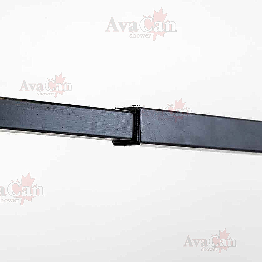 Душевое ограждение AvaCan MB120 профиль черный/стекло прозрачное с рисунком купить в интернет-магазине Sanbest