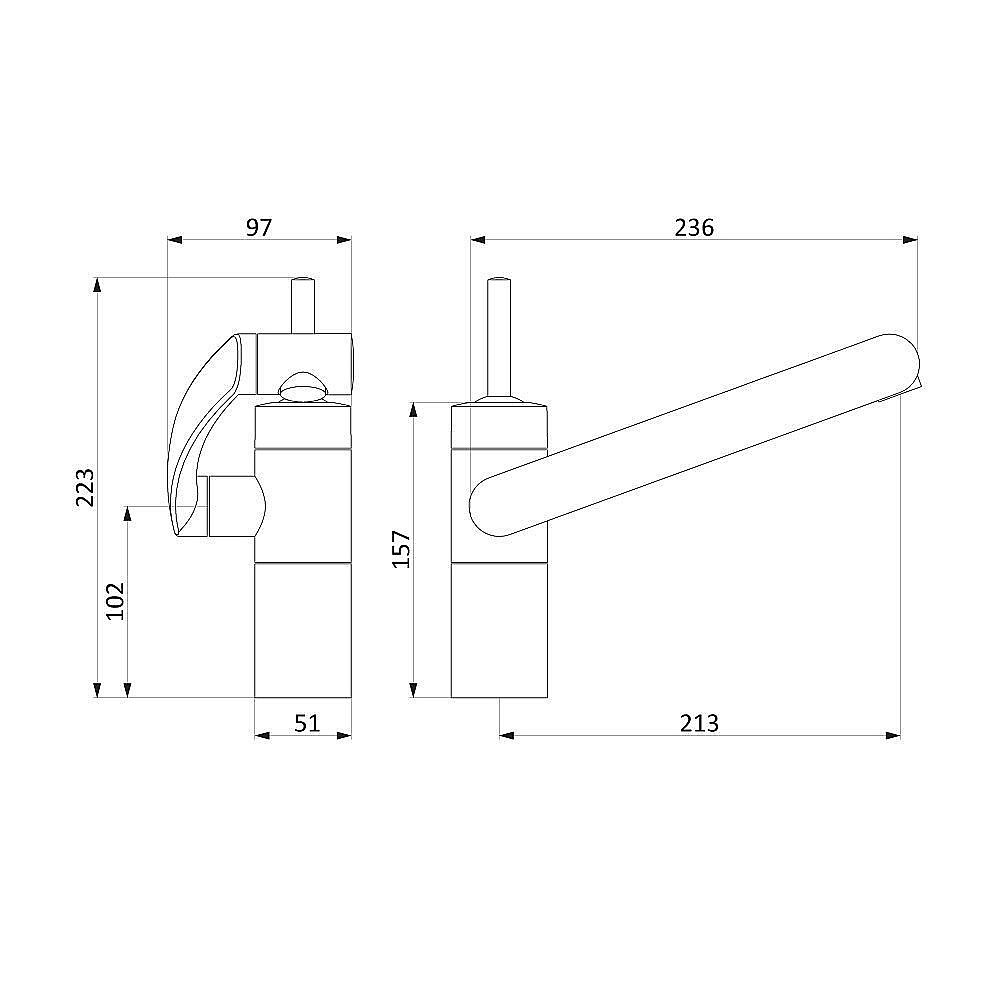 Смеситель для кухни Damixa Arc 710720001 купить в интернет-магазине сантехники Sanbest