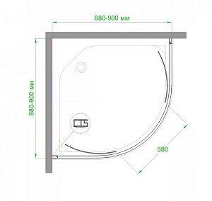 Душевой уголок Royal Bath RB90HKD-T 90х90 прозрачный купить в интернет-магазине Sanbest