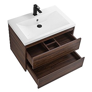 Тумба с раковиной Art&Max Family-M-750-2C-SO-BO/AM-LAV-750-MR-A Дуб бурбон для ванной в интернет-магазине Sanbest