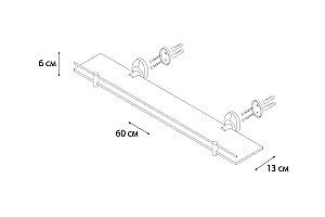 Полка стеклянная FIXSEN Europa FX-21803 купить в интернет-магазине сантехники Sanbest