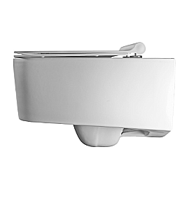 Унитаз подвесной Elghansa Monterno RQ-5537 белый, безободковый, с крышкой микролифт купить в интернет-магазине Sanbest