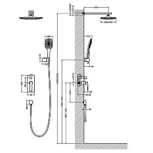 Душевая система Timo Helmi SX-4069/03SM черная матовая купить в интернет-магазине сантехники Sanbest