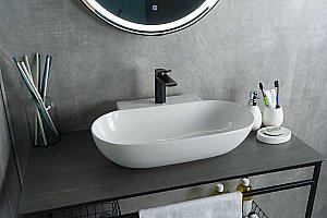 Раковина накладная Gid Lago 56 N9234 51133 белая купить в интернет-магазине Sanbest