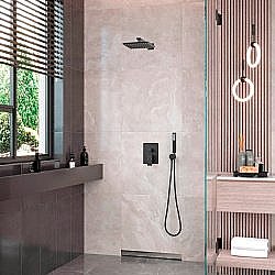 Душевая система Berges VENTAS 73002 черная матовая купить в интернет-магазине сантехники Sanbest