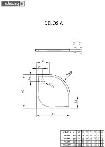 Душевой поддон Radaway Delos A 90х90 купить в интернет-магазине Sanbest