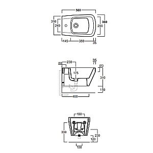 Биде подвесное Simas Baden Baden BB19 белое матовое купить в интернет-магазине Sanbest