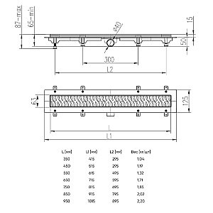 Душевой лоток Veconi MCH Harmony Black V450HB черный купить в интернет-магазине Sanbest