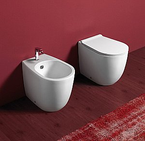 Унитаз приставной Simas Vignoni VI01 56х36,5 безободковый, белый купить в интернет-магазине Sanbest