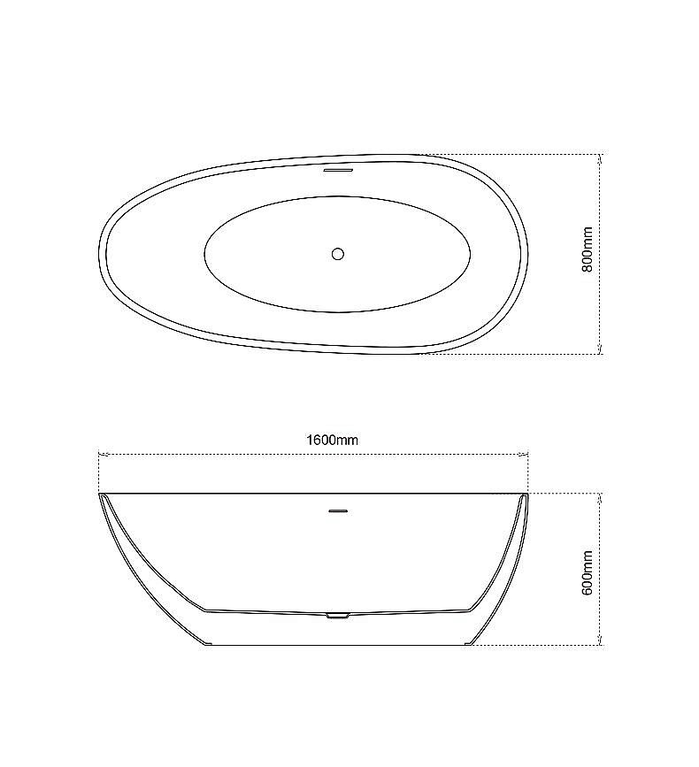 Ванна акриловая Grossman Fly GR-1103 160х80 белая купить в интернет-магазине Sanbest