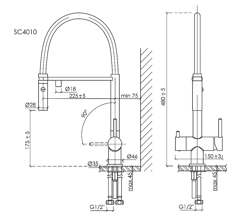 Смеситель для кухни Sancos Imola SC4010CH хром купить в интернет-магазине сантехники Sanbest