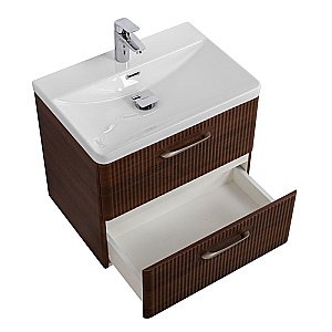 Тумба с раковиной BelBagno DUE-600-2C-SO-NOCE-P Noce для ванной в интернет-магазине Sanbest