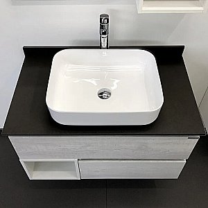 Тумба с раковиной Comforty Прага 90 00-00014424 дуб белый для ванной в интернет-магазине Sanbest