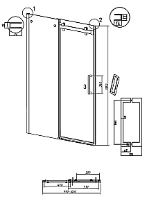 Душевая дверь Grossman Classic 100 100.K33.04.100.32.00 стекло прозрачное/профиль брашированное золото купить в интернет-магазине Sanbest