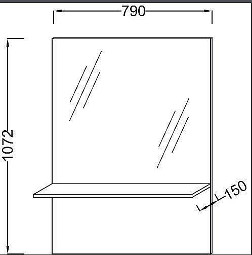 Зеркало Jacob Delafon STRUKTURA EB1213-N18 белый глянцевый в ванную от интернет-магазине сантехники Sanbest