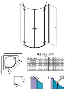 Душевой уголок Radaway Fuenta PDD 100x80 купить в интернет-магазине Sanbest