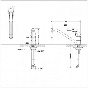 Смеситель для кухни BRAVAT Fit F7135188CP-RUS купить в интернет-магазине сантехники Sanbest