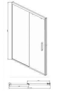 Душевая дверь Bravat STREAM BD120.4103S купить в интернет-магазине Sanbest