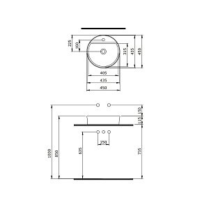 Раковина BERGES Ego SL 182015 белый глянец купить в интернет-магазине Sanbest