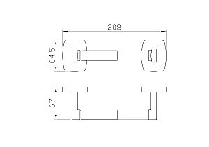 Держатель для туалетной бумаги без крышки WONZON & WOGHAND PORTO, Хром (WW-1611) купить в интернет-магазине сантехники Sanbest