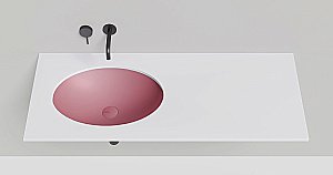 Раковина врезная снизу столешницы Salini MAREA 11 1802211MF 55 из искусственного камня S-Stone, матовая, цвет по RAL полностью купить в интернет-магазине Sanbest